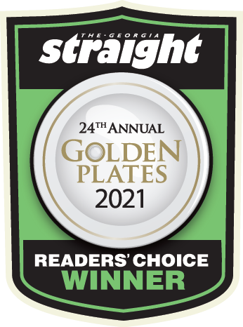 Georgia Straight Golden Plates Award. Best Bistro 2021